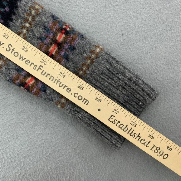 J Crew Sweater Womens Medium Lambs Wool Pullover Aztec Southwestern Winter - Picture 9 of 16